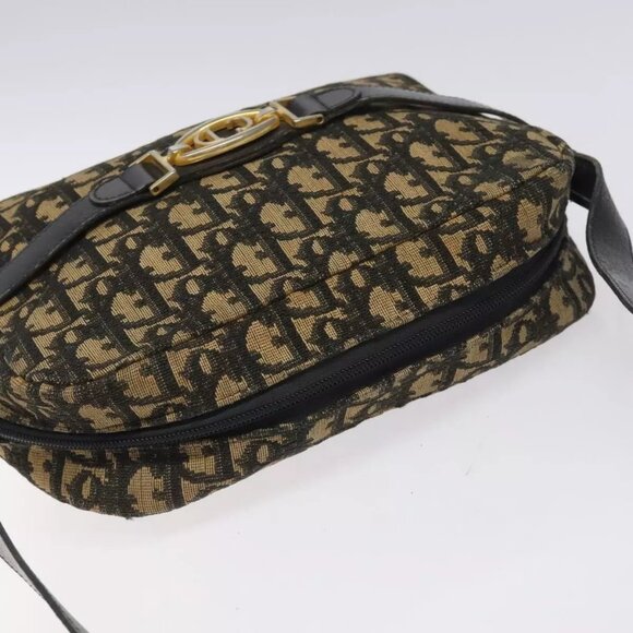 Christian Dior Trotter Canvas Shoulder Bag Black Auth 115917 - Picture 7 of 16